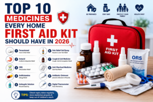Read more about the article Top 10 Medicines Every Home First Aid Kit Should Have in 2026