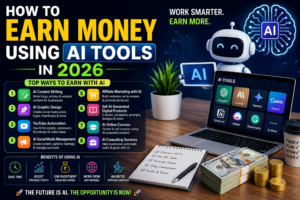 Read more about the article How to Earn Money Using AI Tools in 2026: Complete Beginner’s Guide